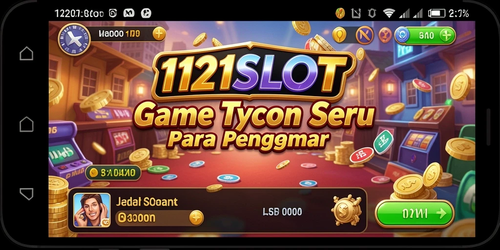 Tampilan screenshot utama 1121SLOT menampilkan gameplay Tycoon yang menarik.