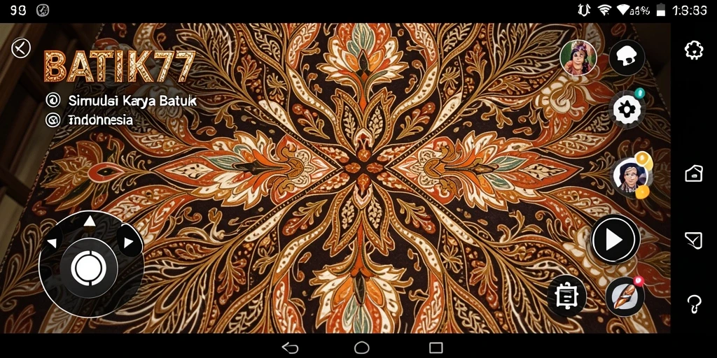 Tampilan gameplay BATIK77 menampilkan kreativitas dalam seni batik.