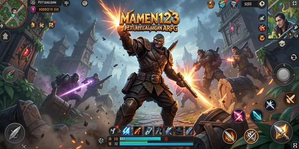 Tampilan gameplay seru dan dinamis dalam MAMEN123.
