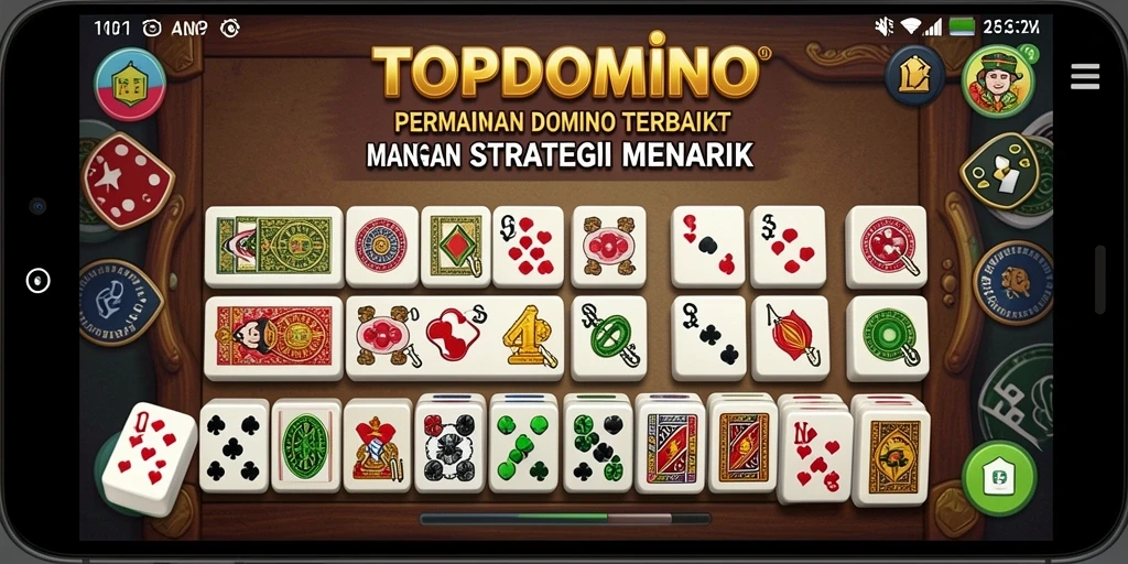 Screenshot menunjukkan gameplay seru dan grafik menarik dari TOPDOMINO.